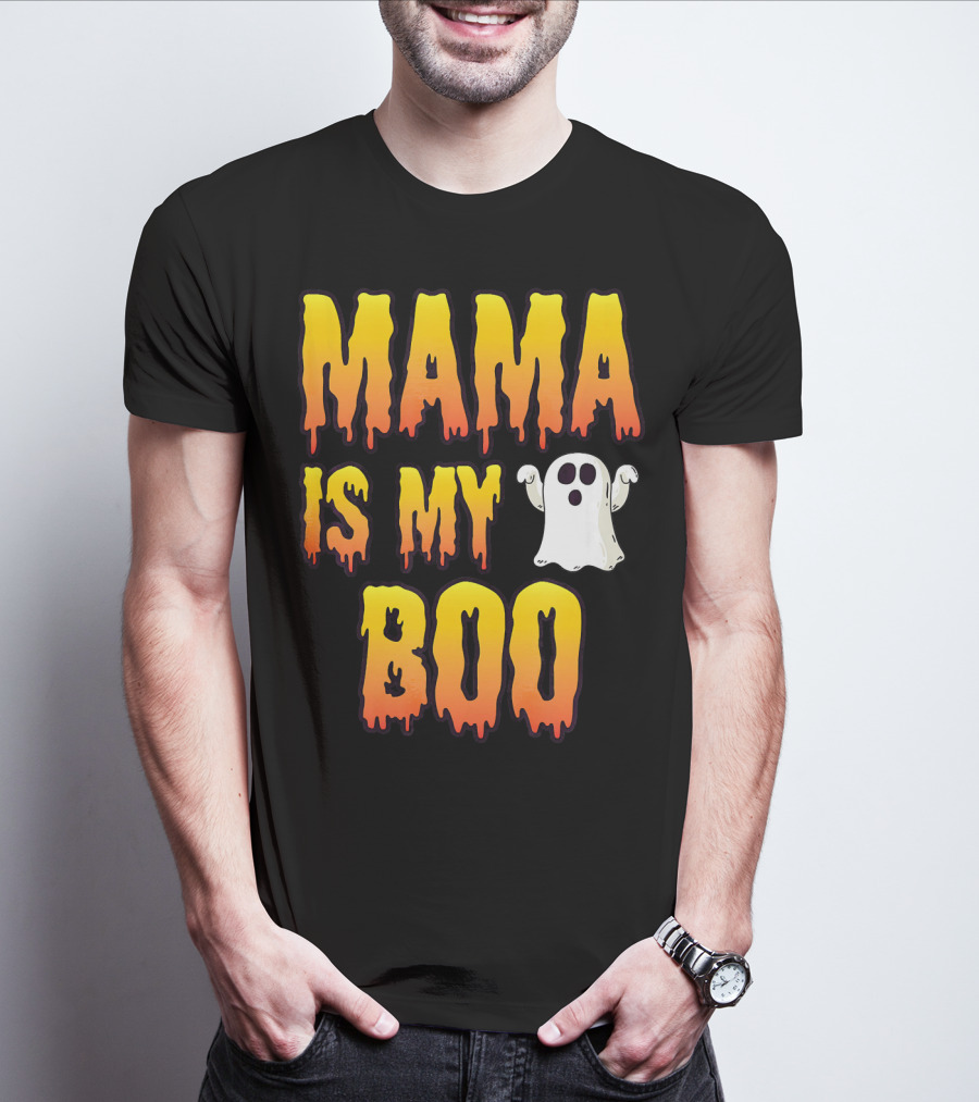 Mama Is My Boo Halloween Ghost Spirit T-Shirt