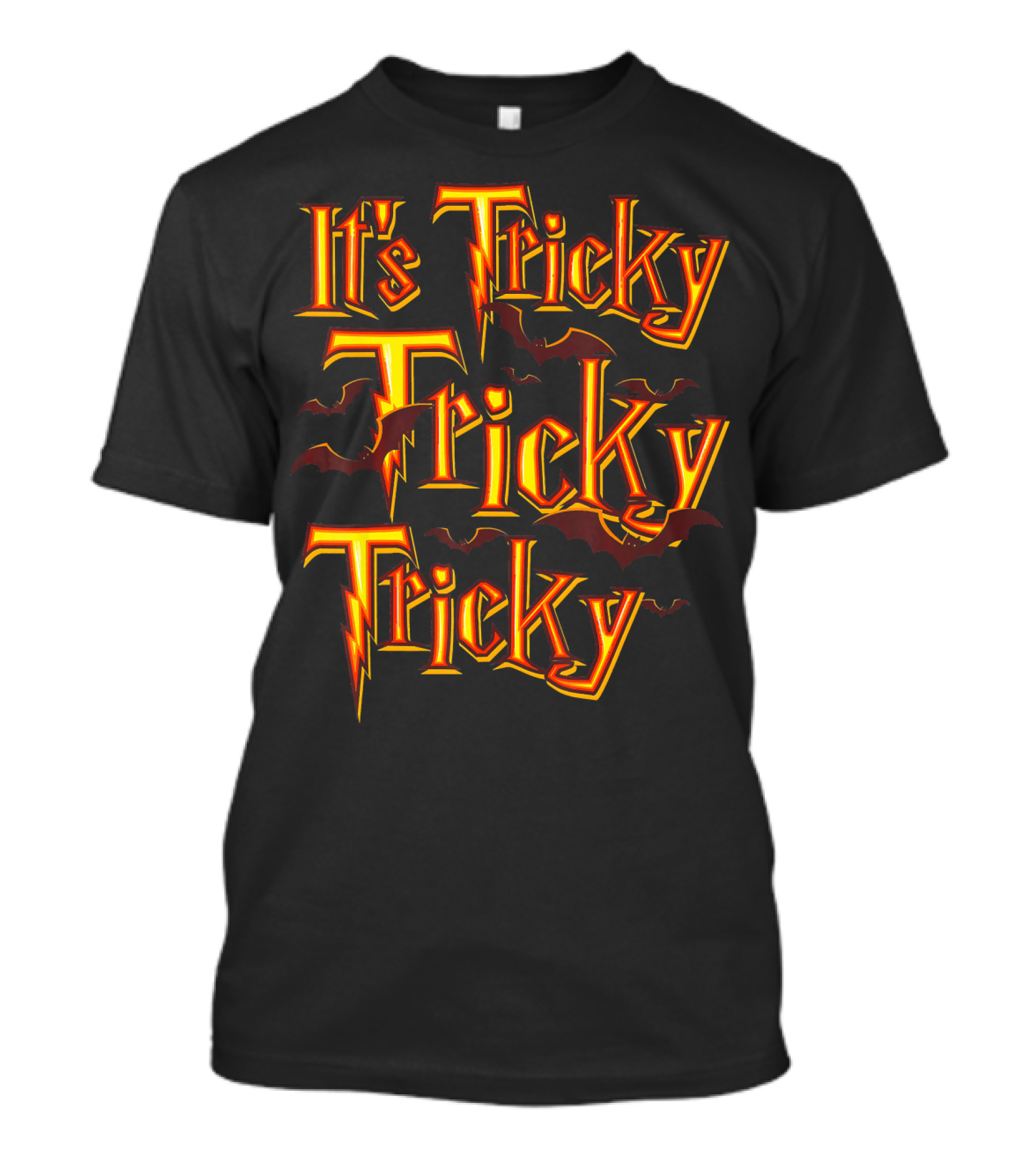 It's Tricky Tricky Tricky With Bats And Lightning-Inspired Font T-Shirt