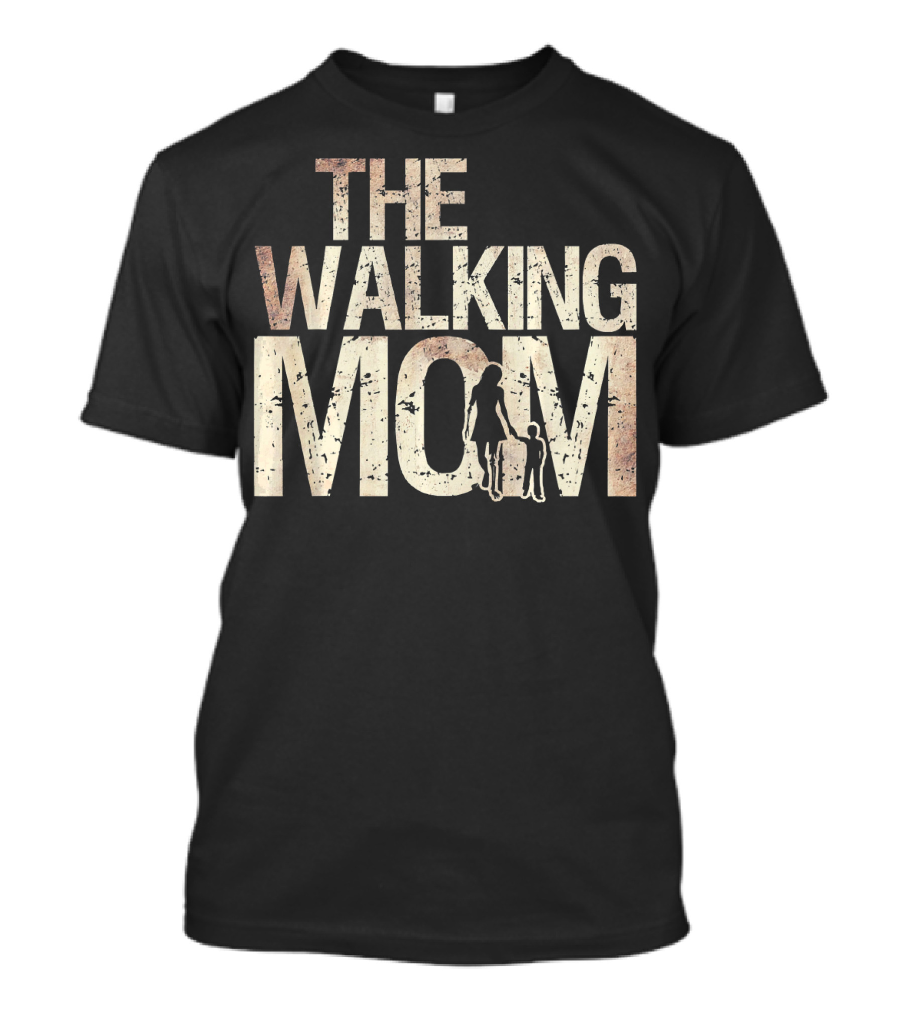 THE WALKING MOM Zombie Woman And Kid Mothers T-Shirt