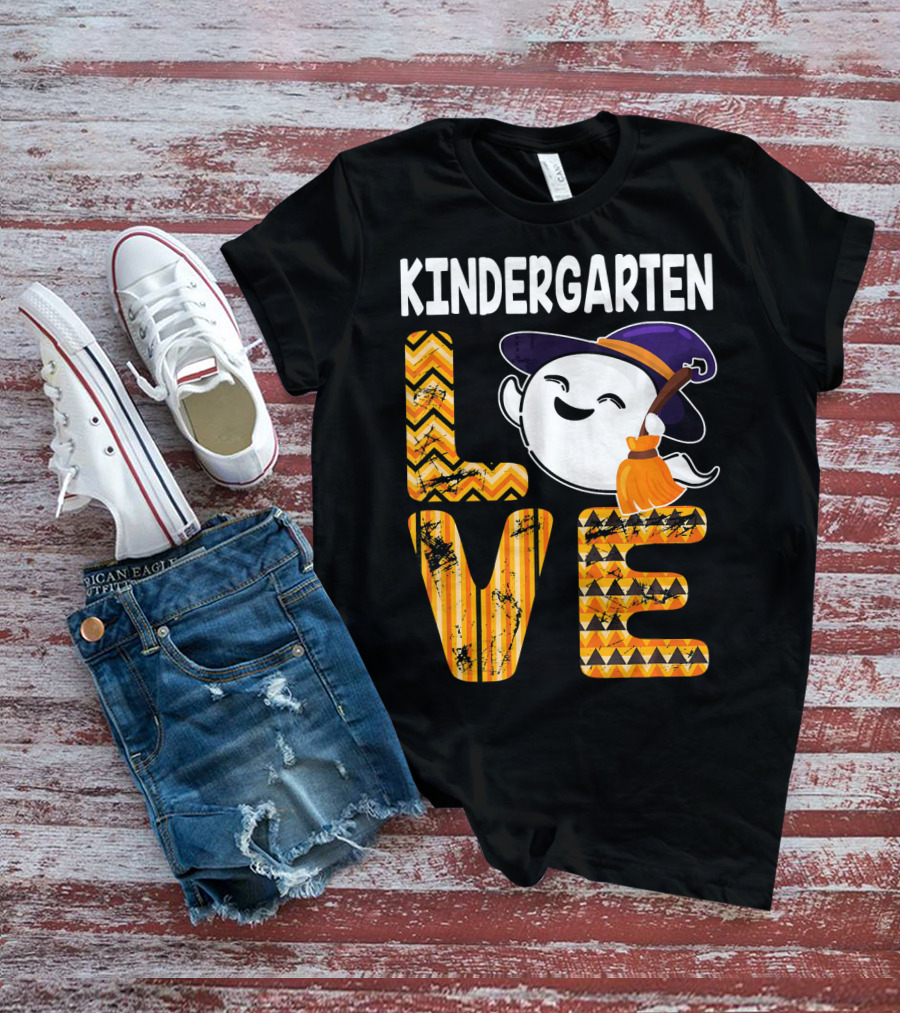 Kindergarten Love Cute Boo Ghost Halloween T-Shirt