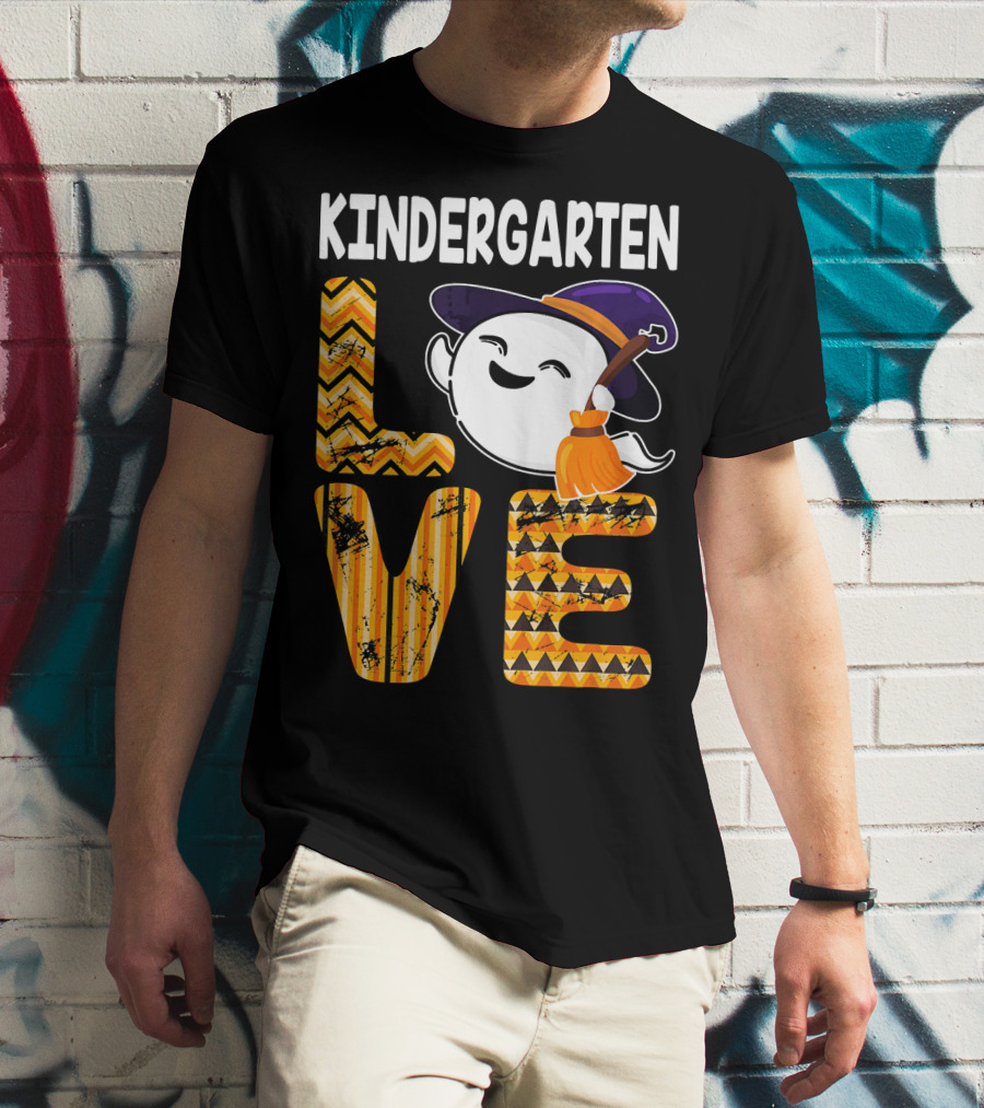 Kindergarten Love Cute Boo Ghost Halloween T-Shirt