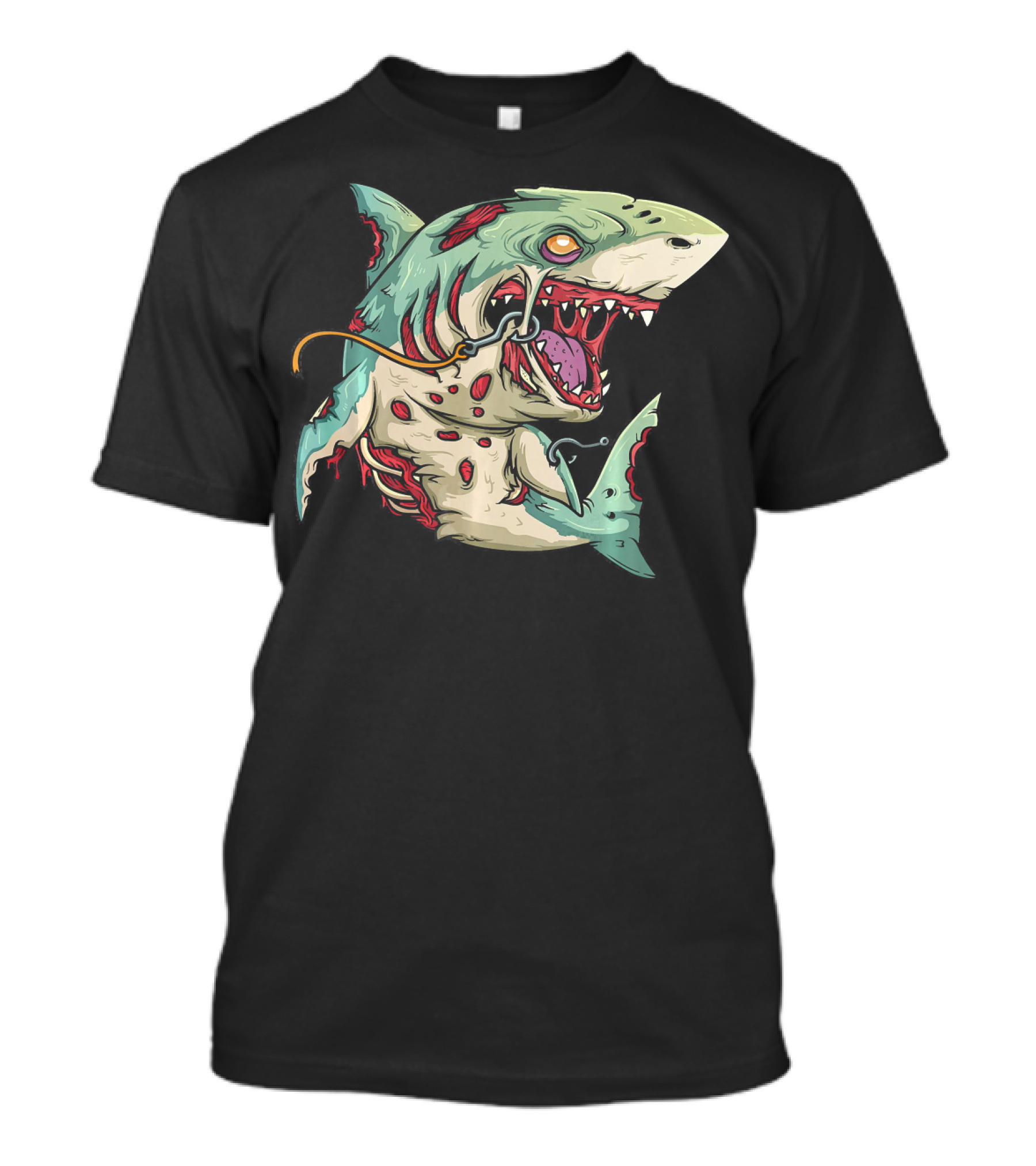 Zombie Shark Halloween Party Monster T-Shirt