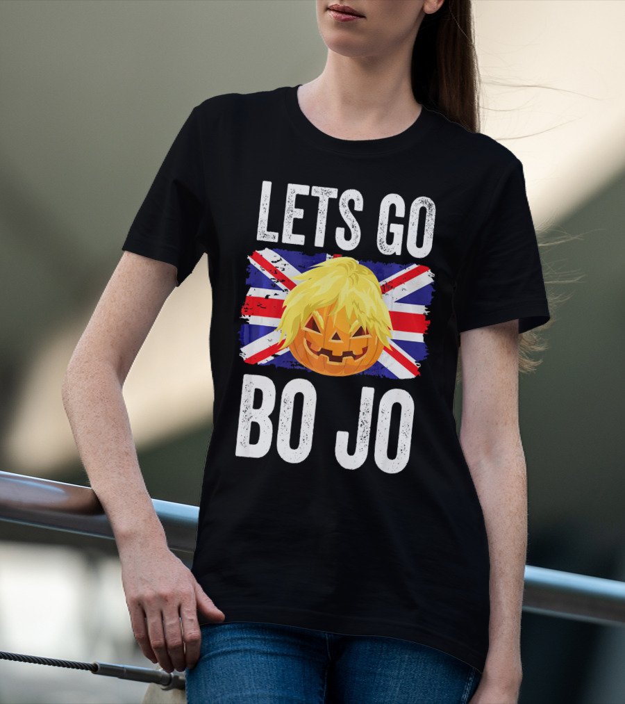 Lets Go Bo Jo Halloween Brexit Pumpkin Union Jack T-Shirt