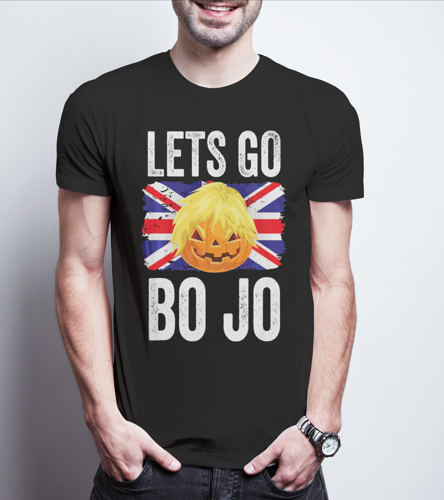 Lets Go Bo Jo Halloween Brexit Pumpkin Union Jack T-Shirt