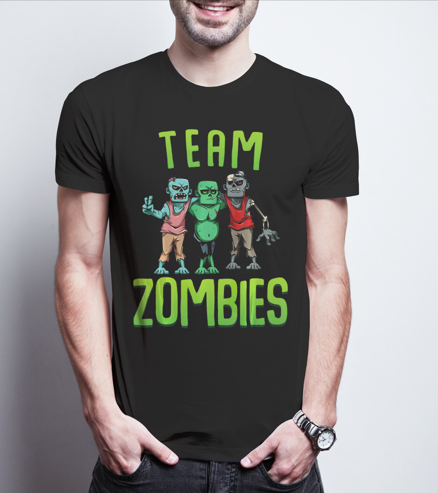 Team Zombies Matching Halloween Zombie Characters T-Shirt