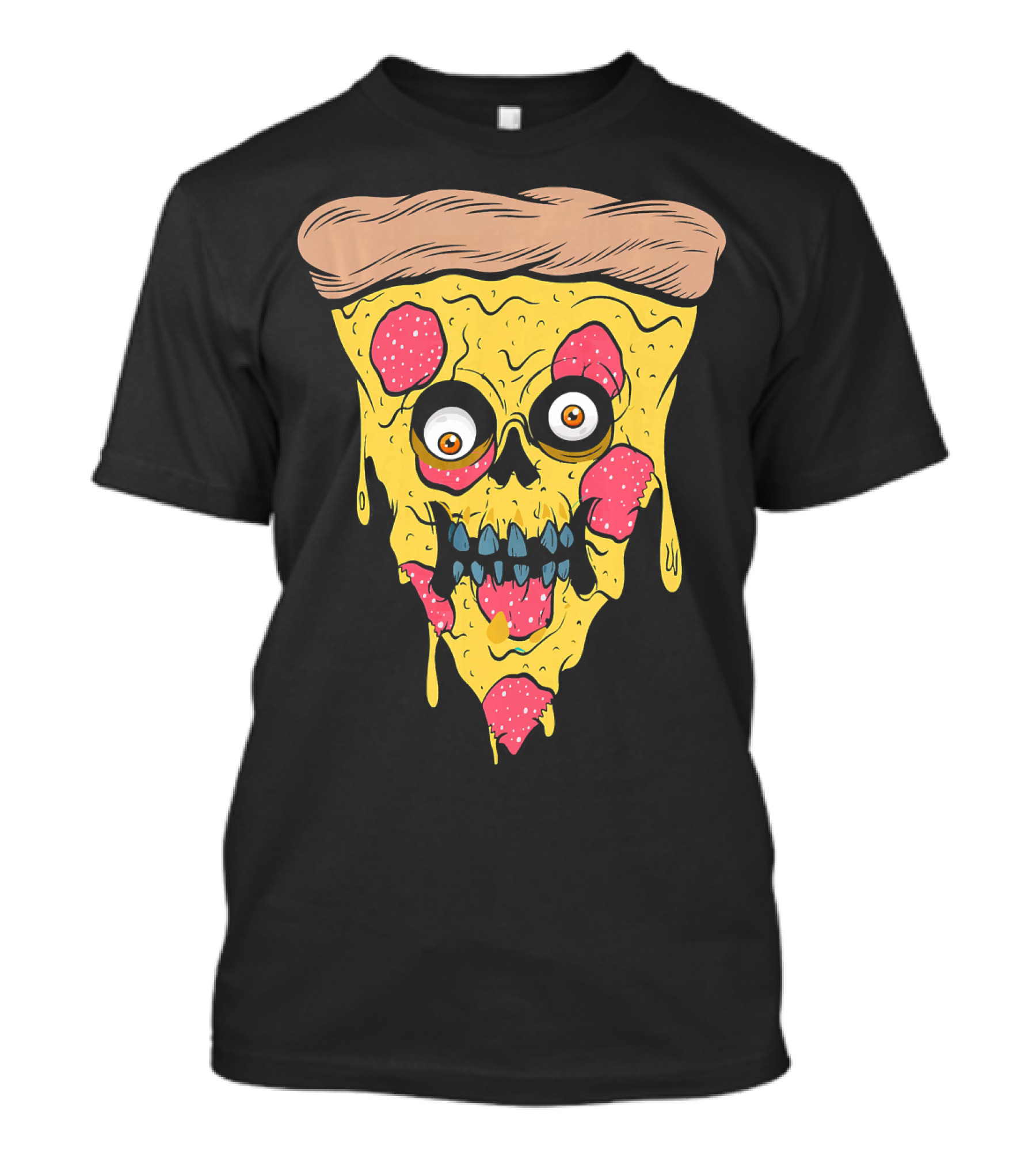 Pizza Zombie Halloween Costume Spooky Slice T-Shirt