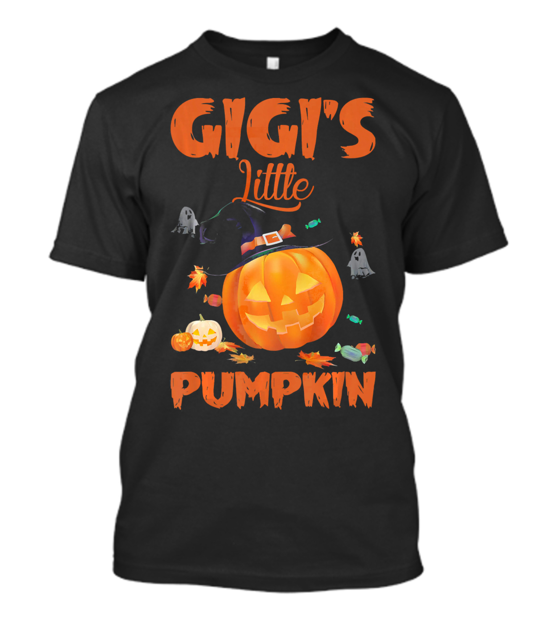 Gigi's Little Pumpkin Halloween Ghosts Candy Jack-O'-Lantern T-Shirt