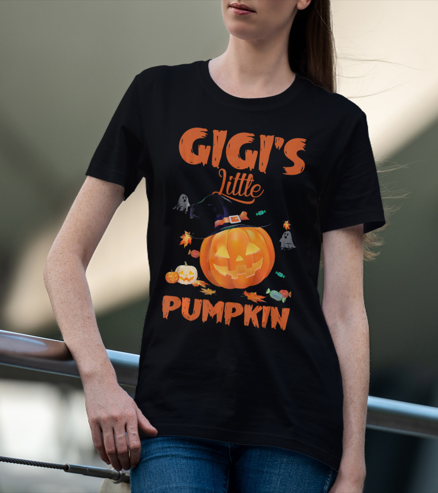 Gigi's Little Pumpkin Halloween Ghosts Candy Jack-O'-Lantern T-Shirt
