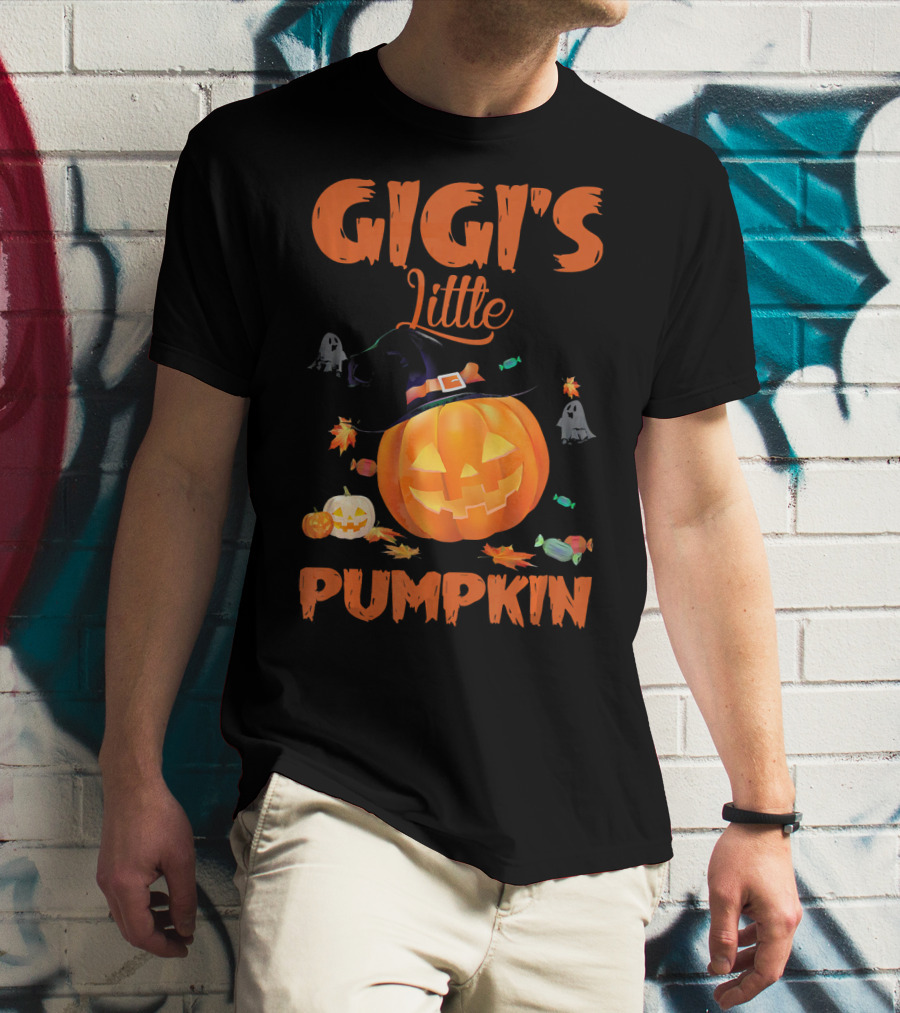 Gigi's Little Pumpkin Halloween Ghosts Candy Jack-O'-Lantern T-Shirt