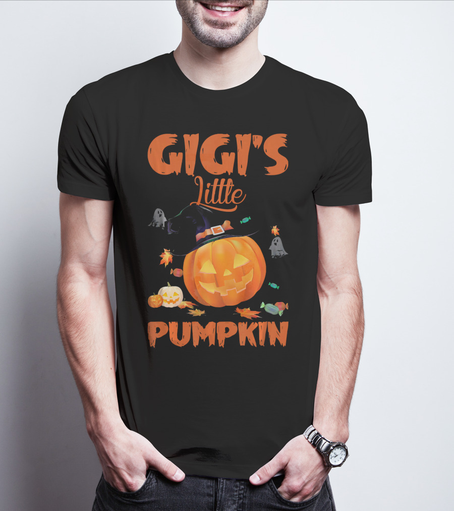 Gigi's Little Pumpkin Halloween Ghosts Candy Jack-O'-Lantern T-Shirt
