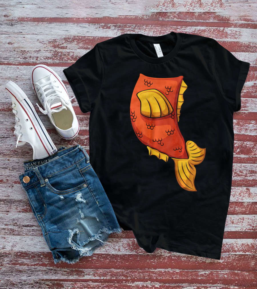 Fish Costume For Halloween Goldfish Tail T-Shirt