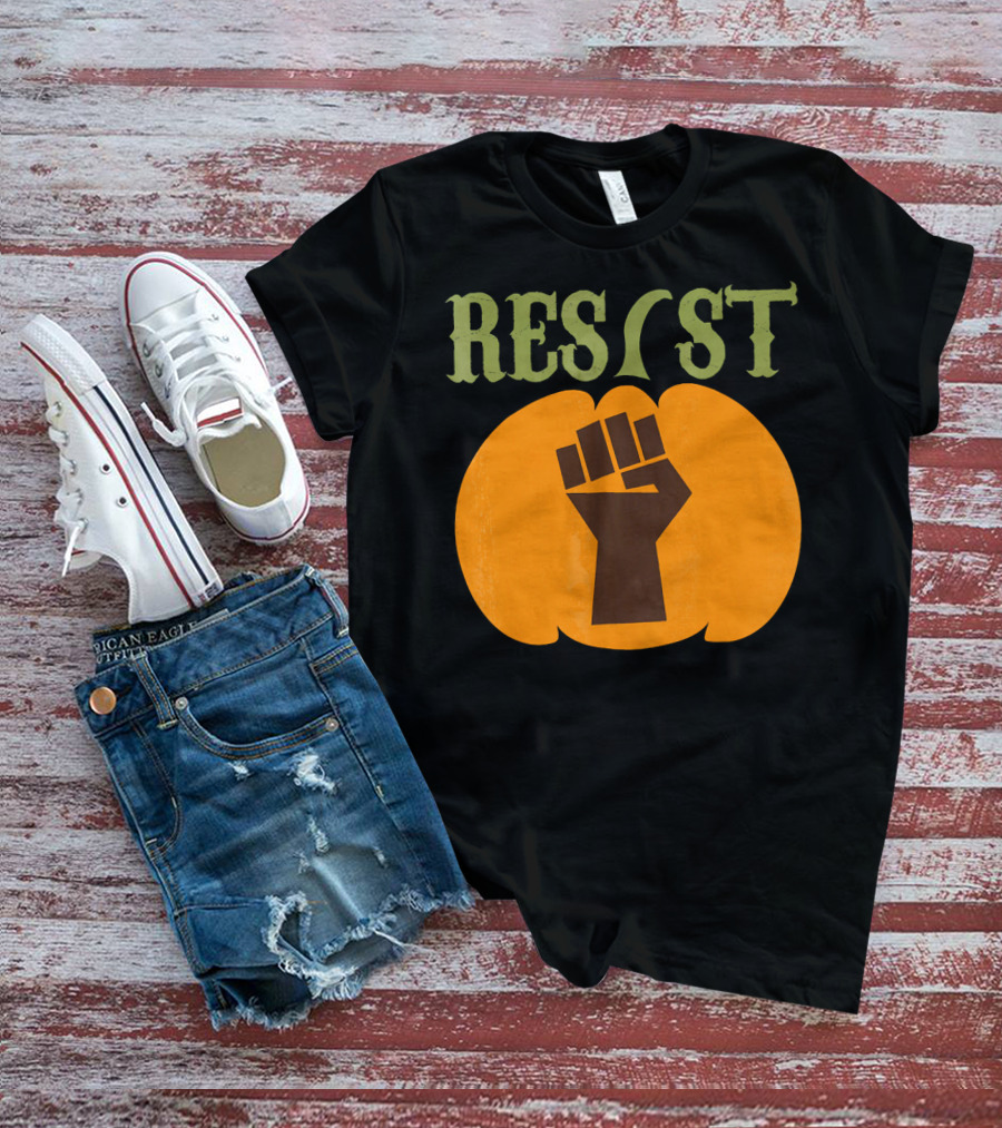 Resist Halloween Pumpkin Fist Political T-Shirt