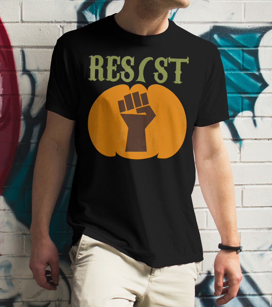 Resist Halloween Pumpkin Fist Political T-Shirt