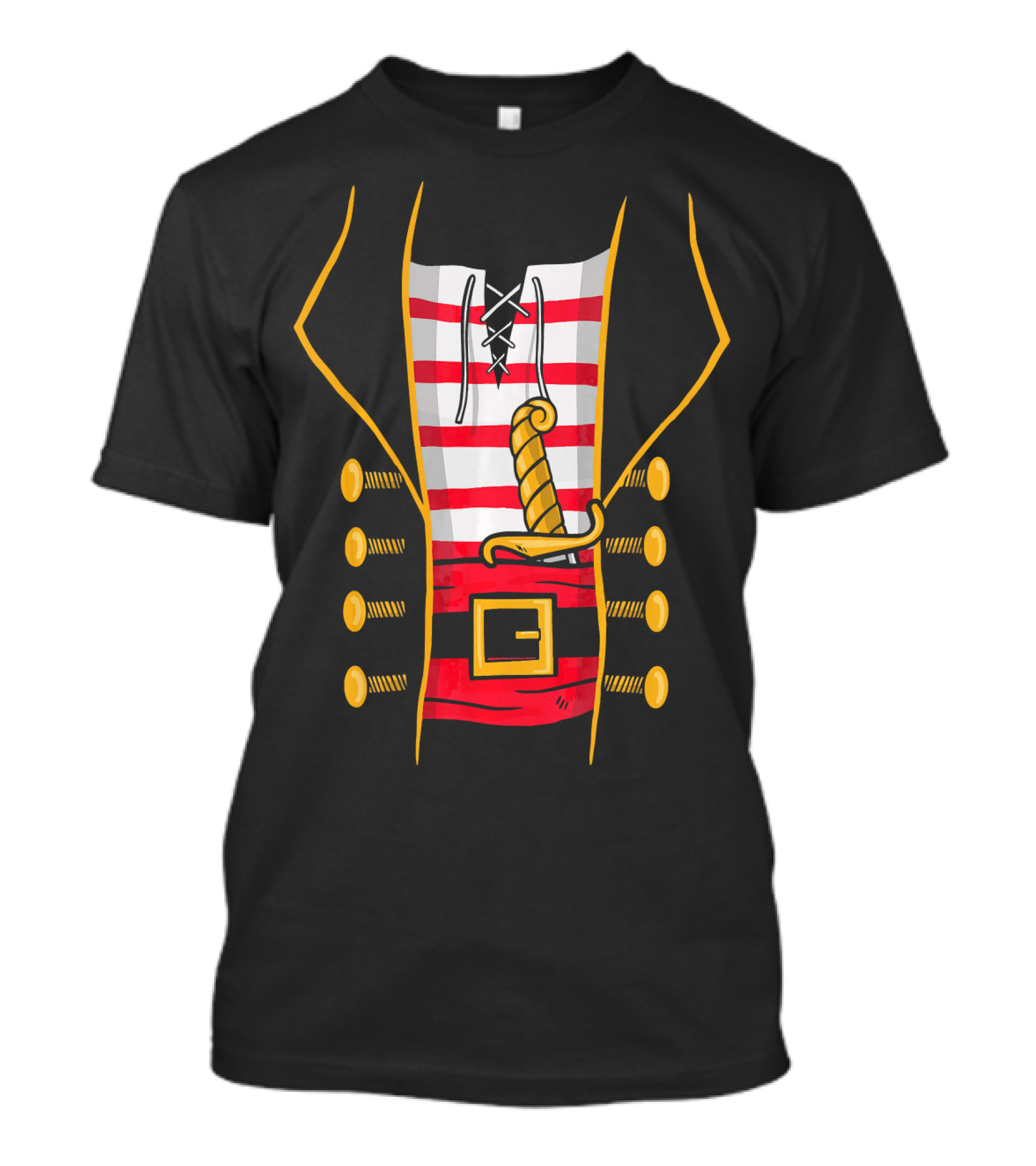Buccaneer Corsair Jacket Sword Stripe Pirate T-Shirt