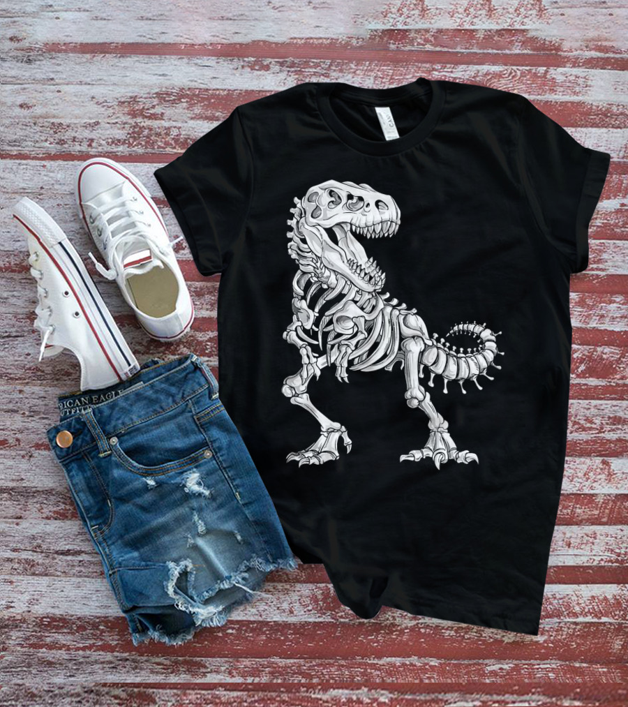 Halloween Dinosaur Skeleton T-Shirt