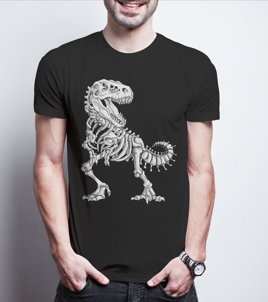 Halloween Dinosaur Skeleton T-Shirt