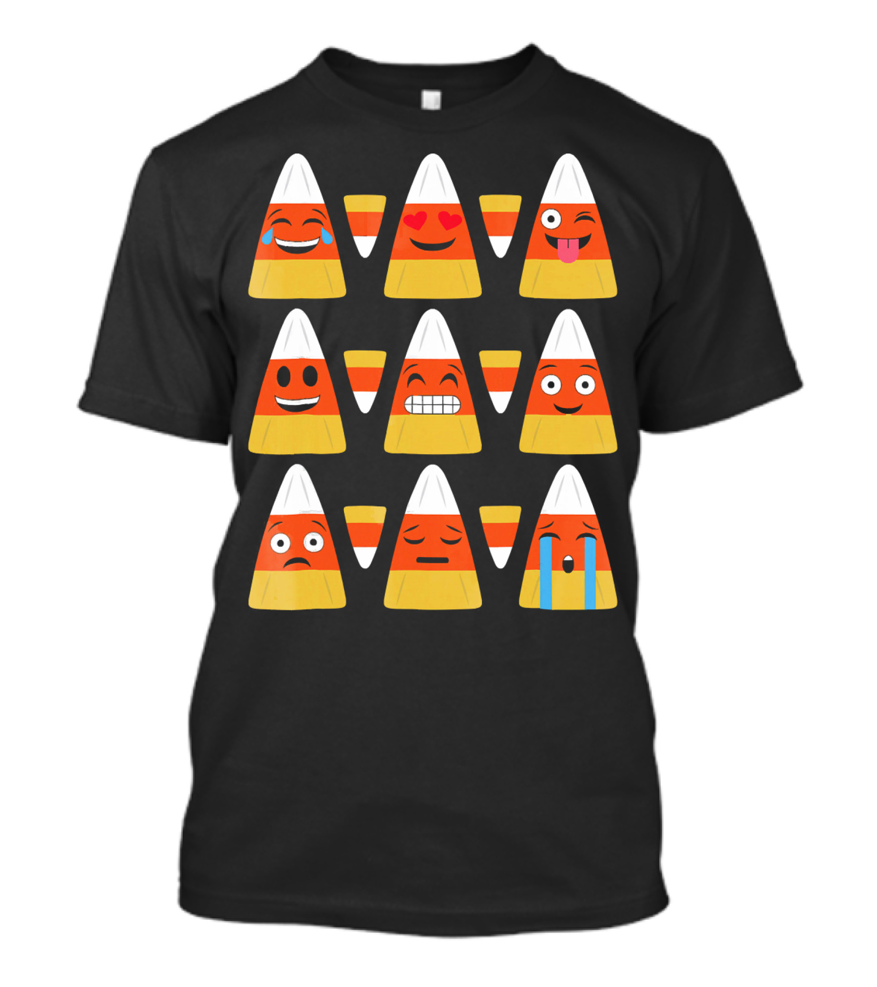 Candy Corn Emoji Collection Faces牌 T-Shirt