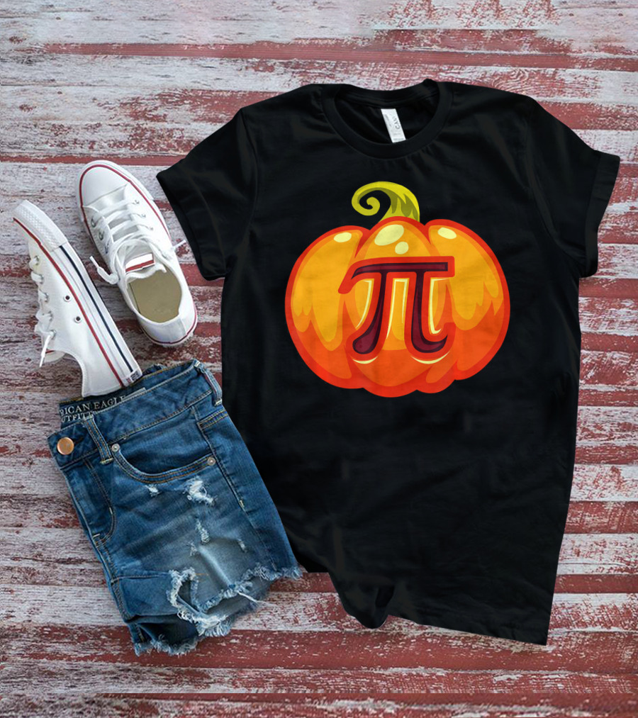 Math Teacher Pi Symbol Pumpkin Halloween Costume T-Shirt