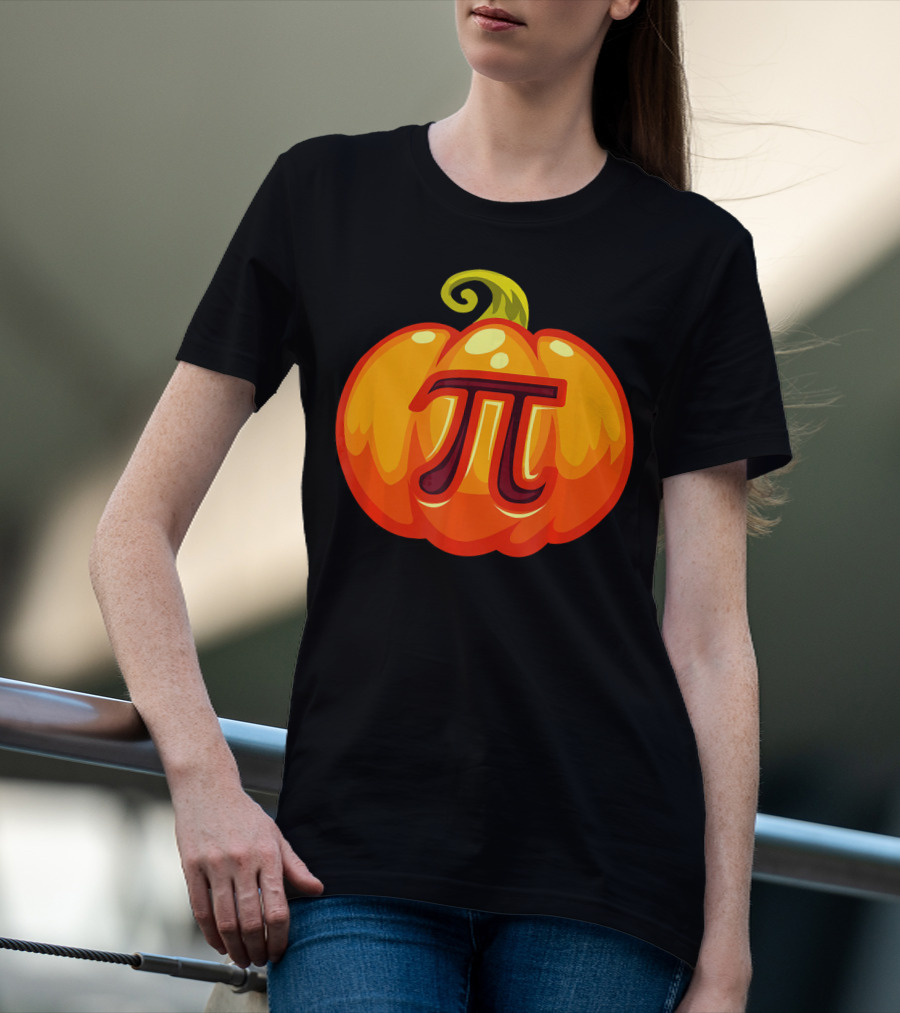 Math Teacher Pi Symbol Pumpkin Halloween Costume T-Shirt