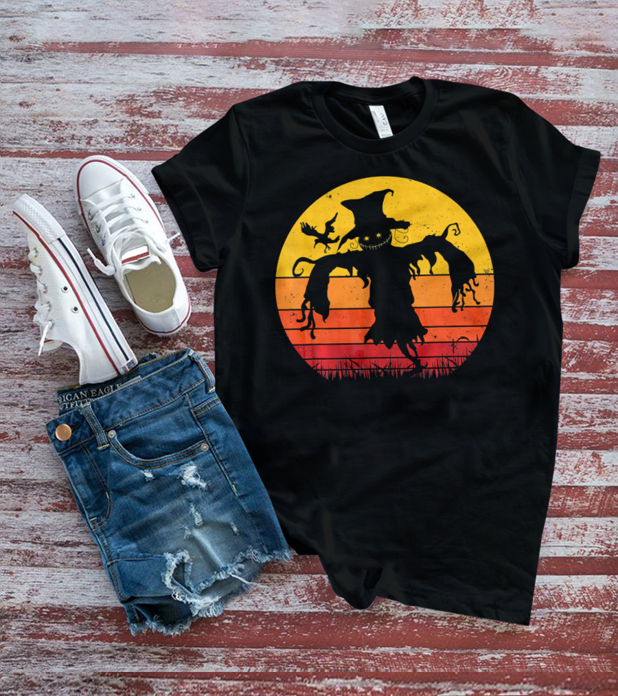 Vintage Scarecrow Retro Sunset T-Shirt