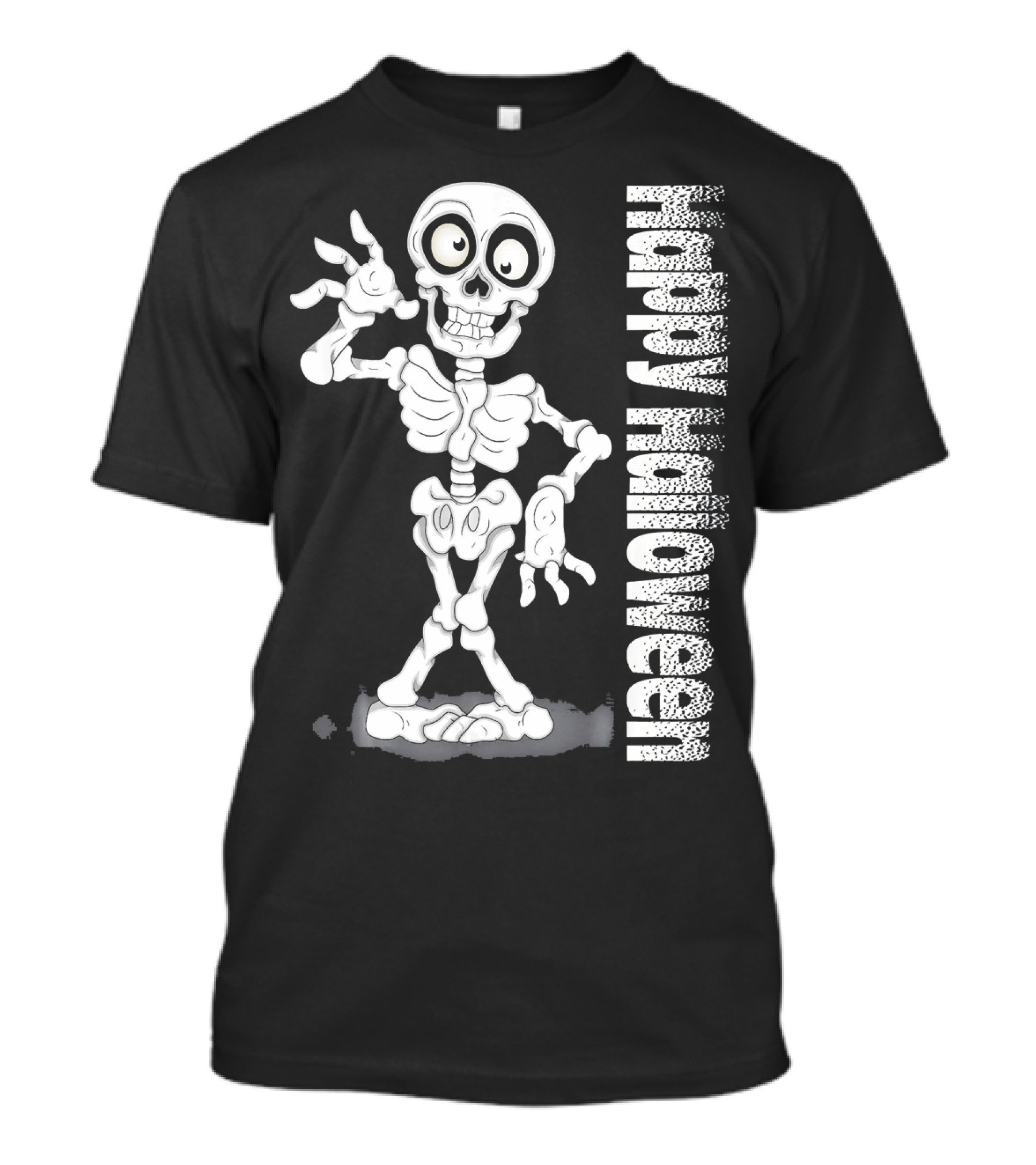 Happy Halloween Funny Scary Skeleton Cel T-Shirt