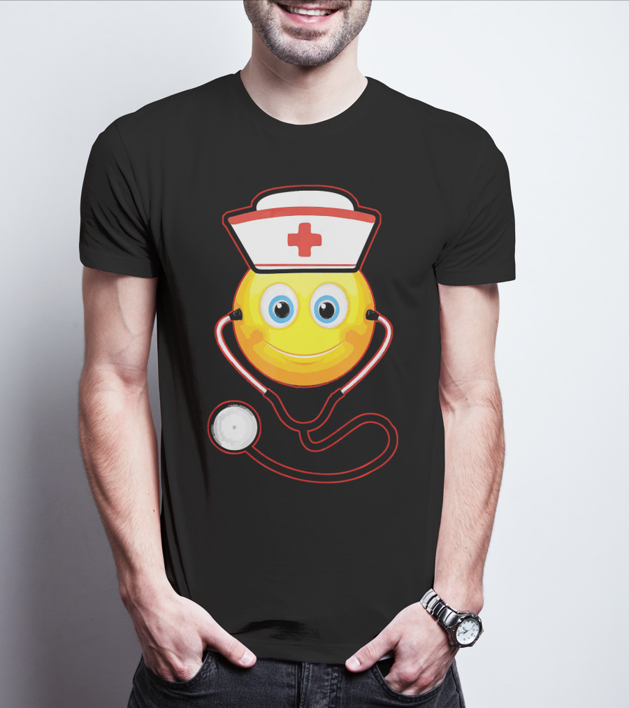 Smiley Nurse Stethoscope Halloween Girls T-Shirt