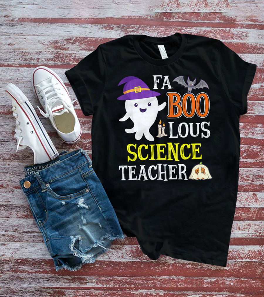 FaBOOlous Science Teacher Ghost Halloween T-Shirt