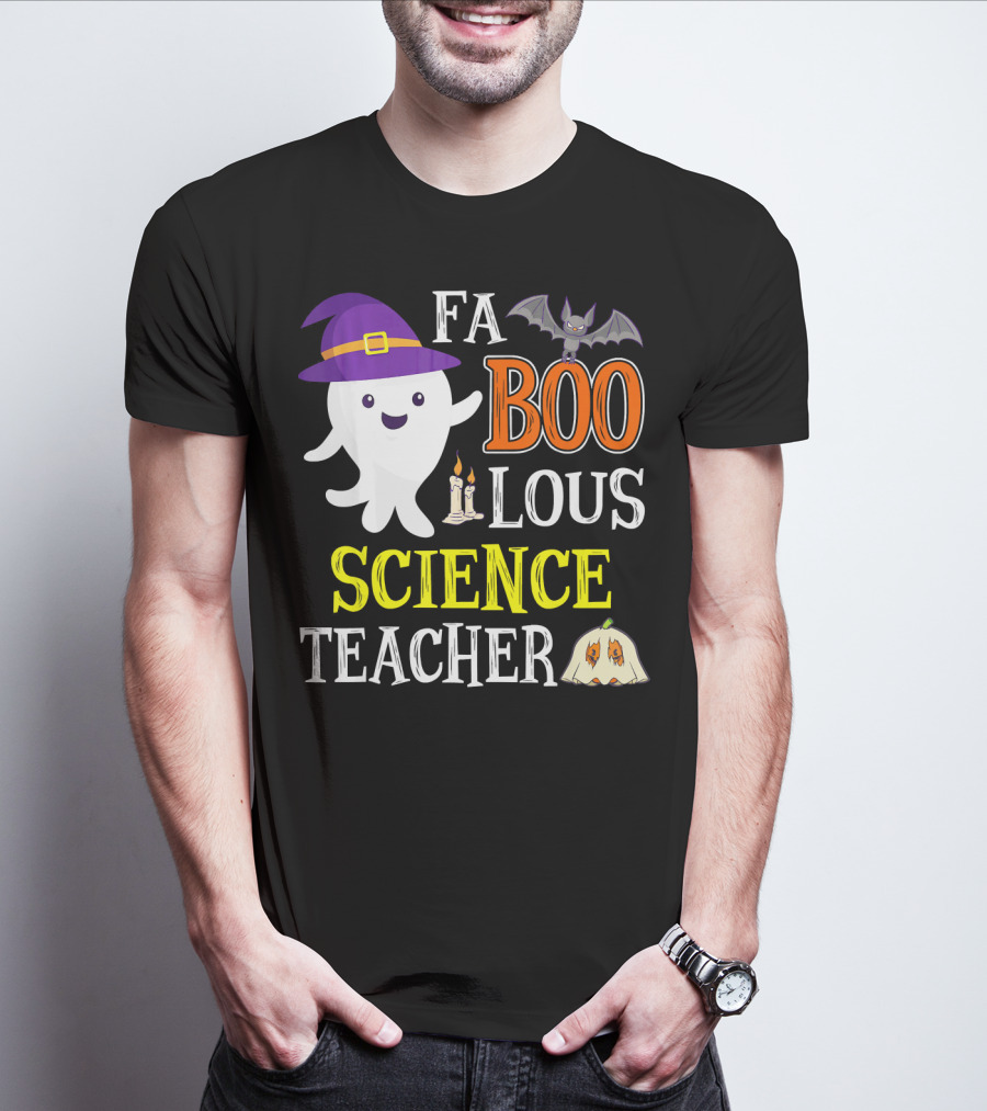 FaBOOlous Science Teacher Ghost Halloween T-Shirt