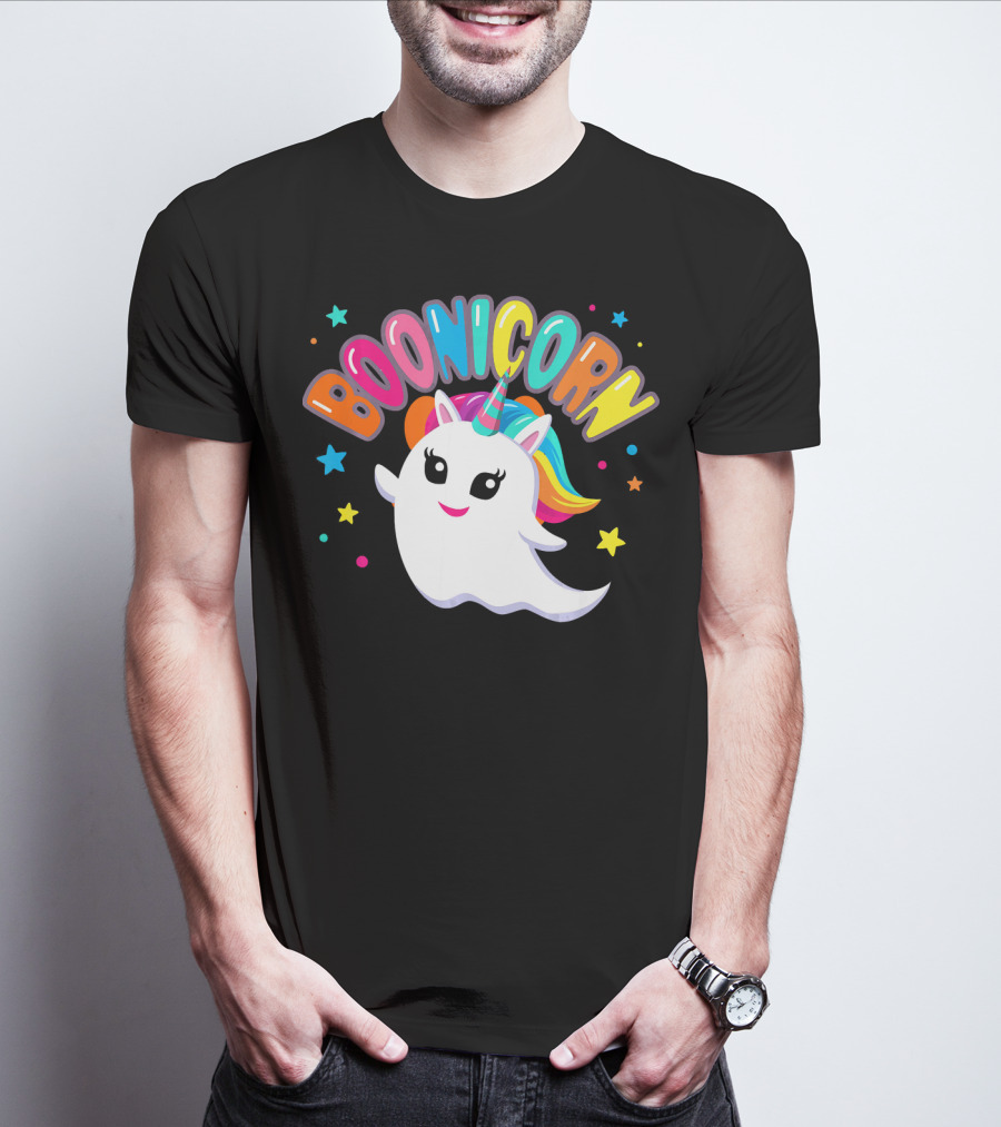 BOONICORN Unicorn Rainbow Stars T-Shirt