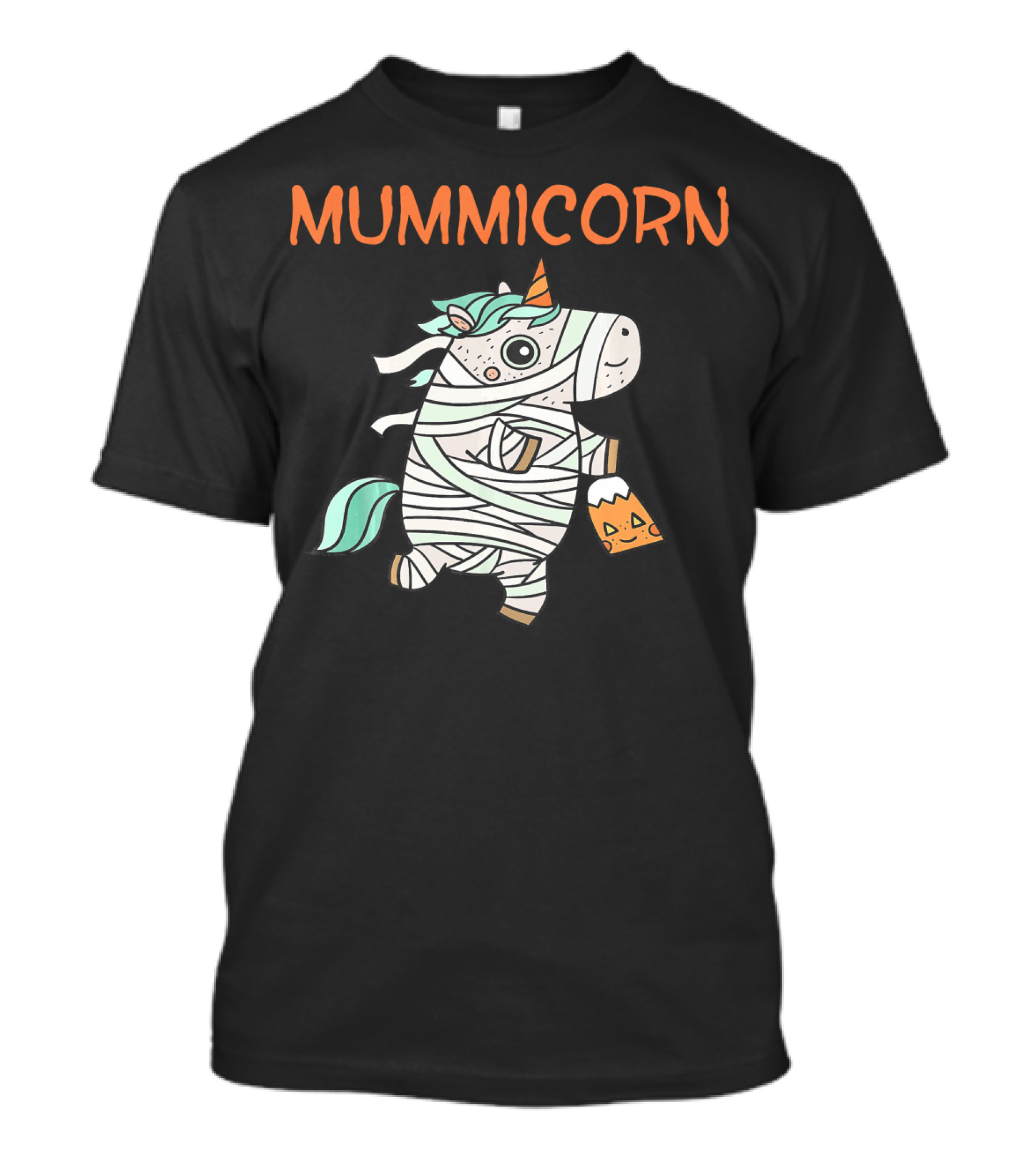 Mummicorn Funny Unicorn Mummy Halloween Candy Bag T-Shirt
