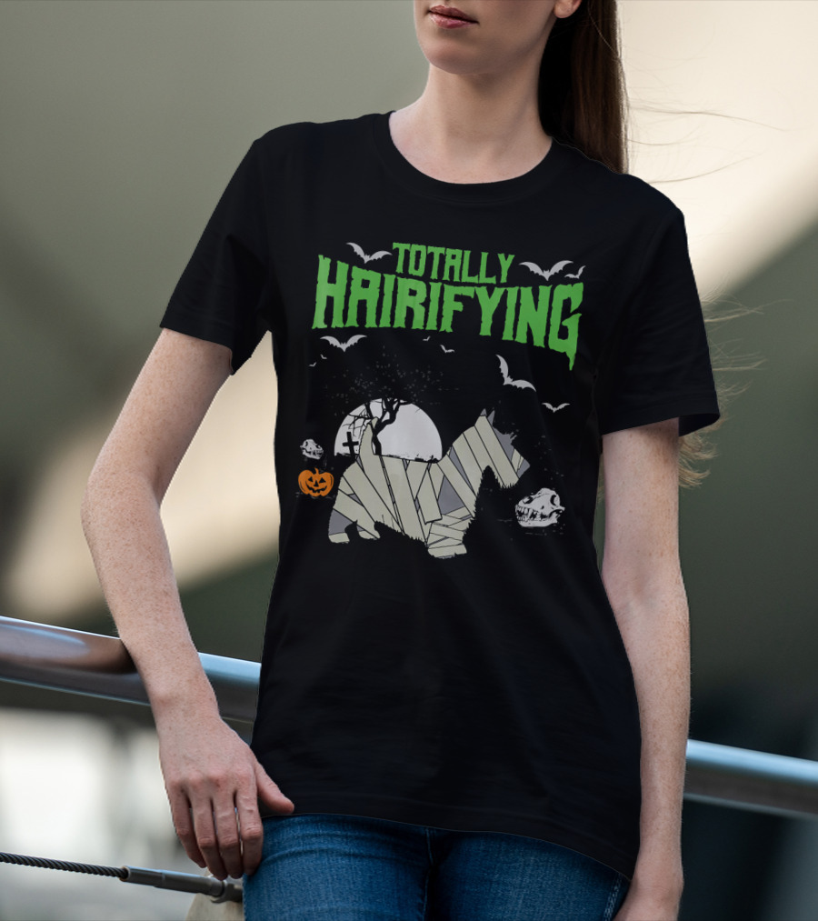 Totally Hairifying Frightening Mummy Sco Halloween Scene T-Shirt