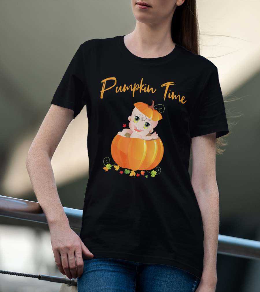 Pumpkin Time Baby Halloween Pumpkin T-Shirt