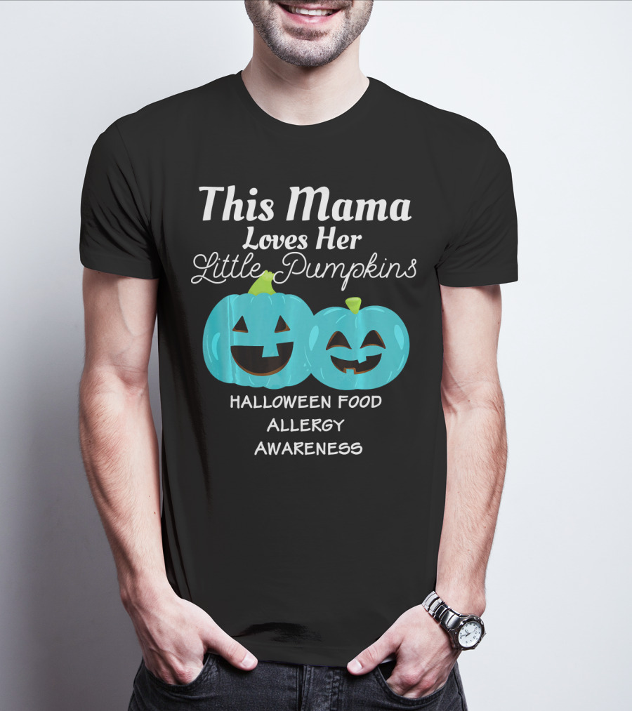 This Mama Loves Her Little Pumpkins Halloween Food Allergy Awareness T-Shirt