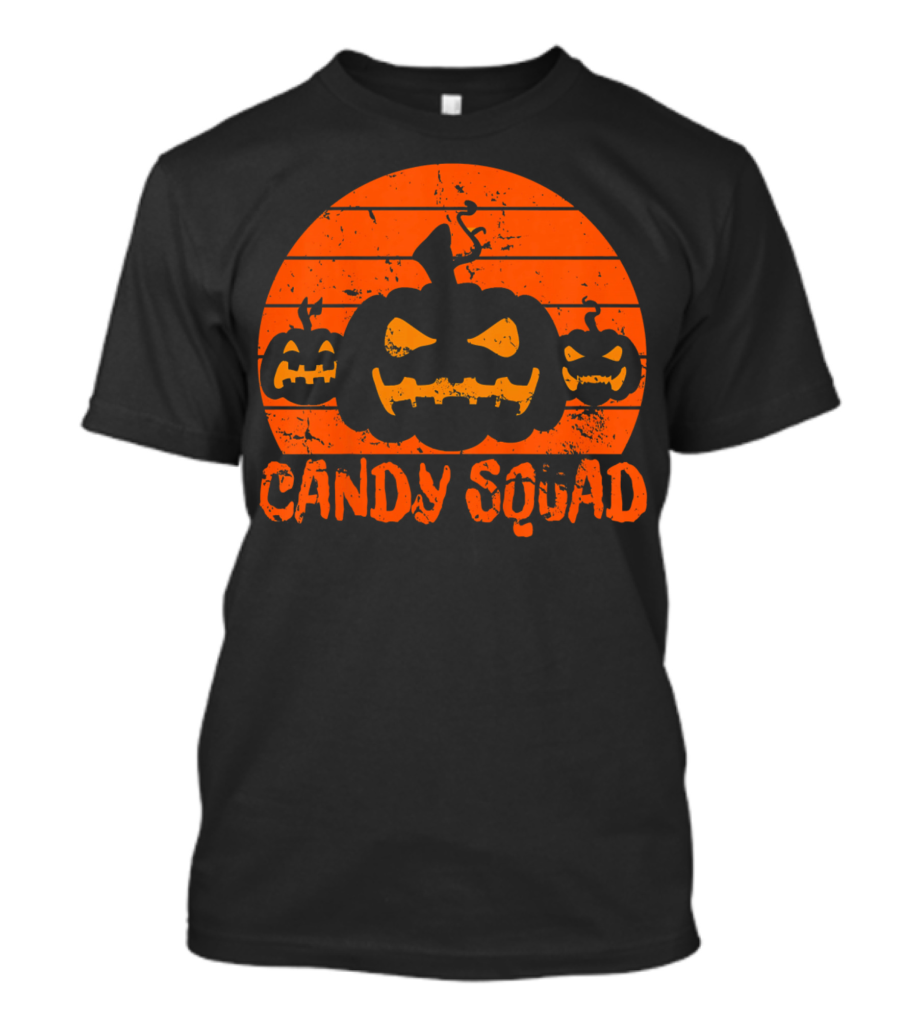 Candy Squad Scary Pumpkin Trick Halloween T-Shirt