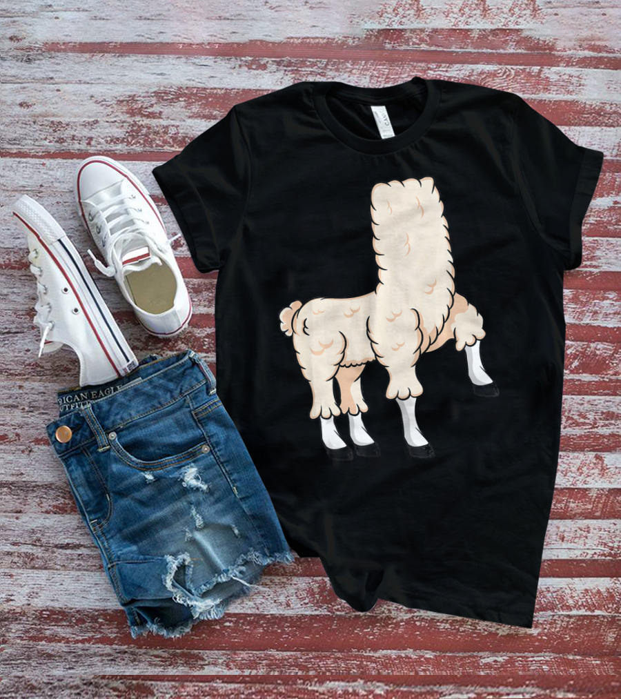 Llama Costume Halloween Easy Cosplay Headless T-Shirt