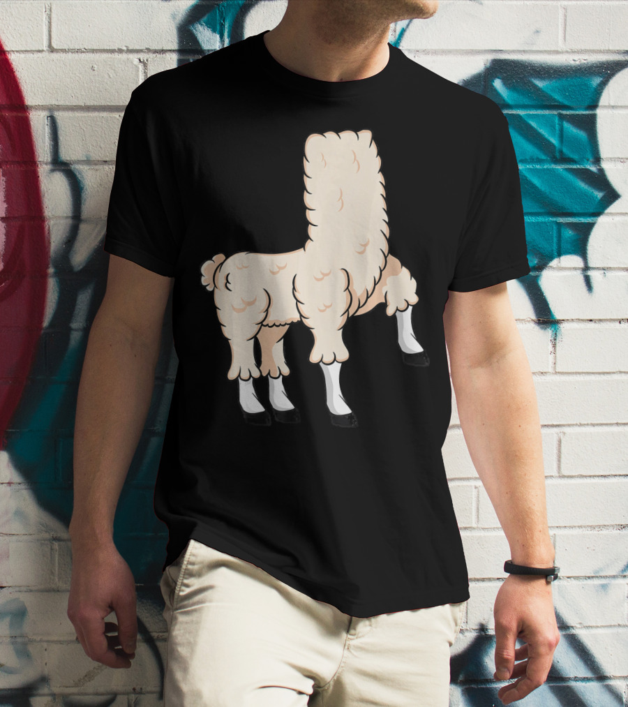 Llama Costume Halloween Easy Cosplay Headless T-Shirt