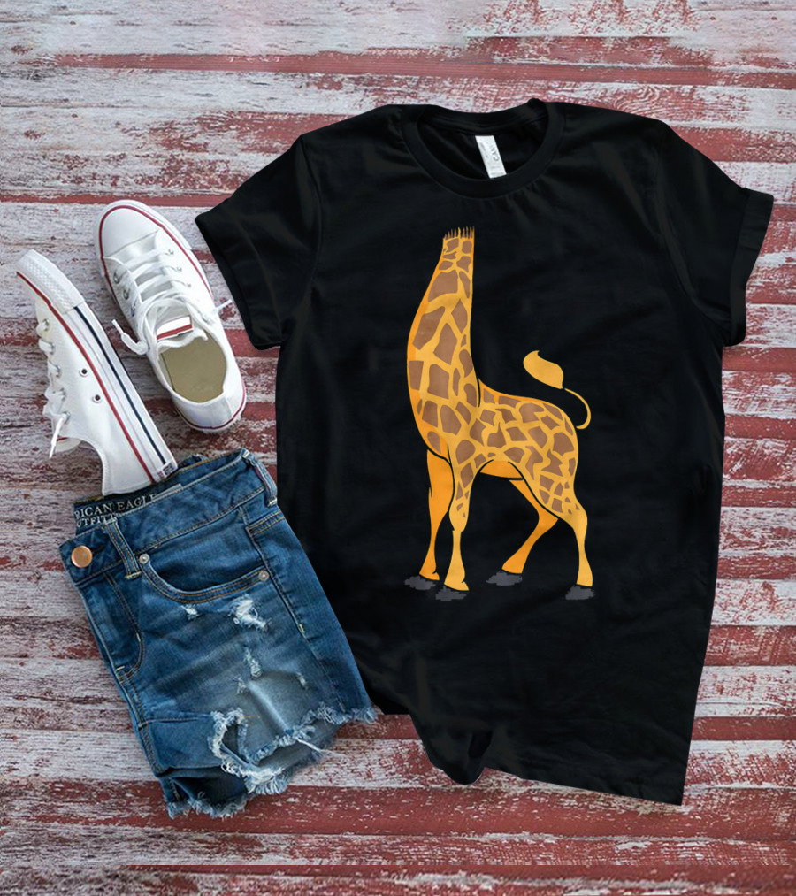 Giraffe In The Style Of A Dinosaur At The Tail End T-Shirt