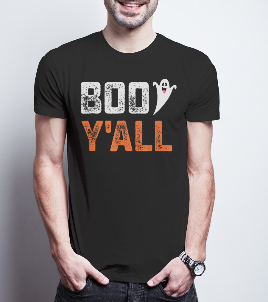 Boo Y'All Ghost Halloween Humor T-Shirt