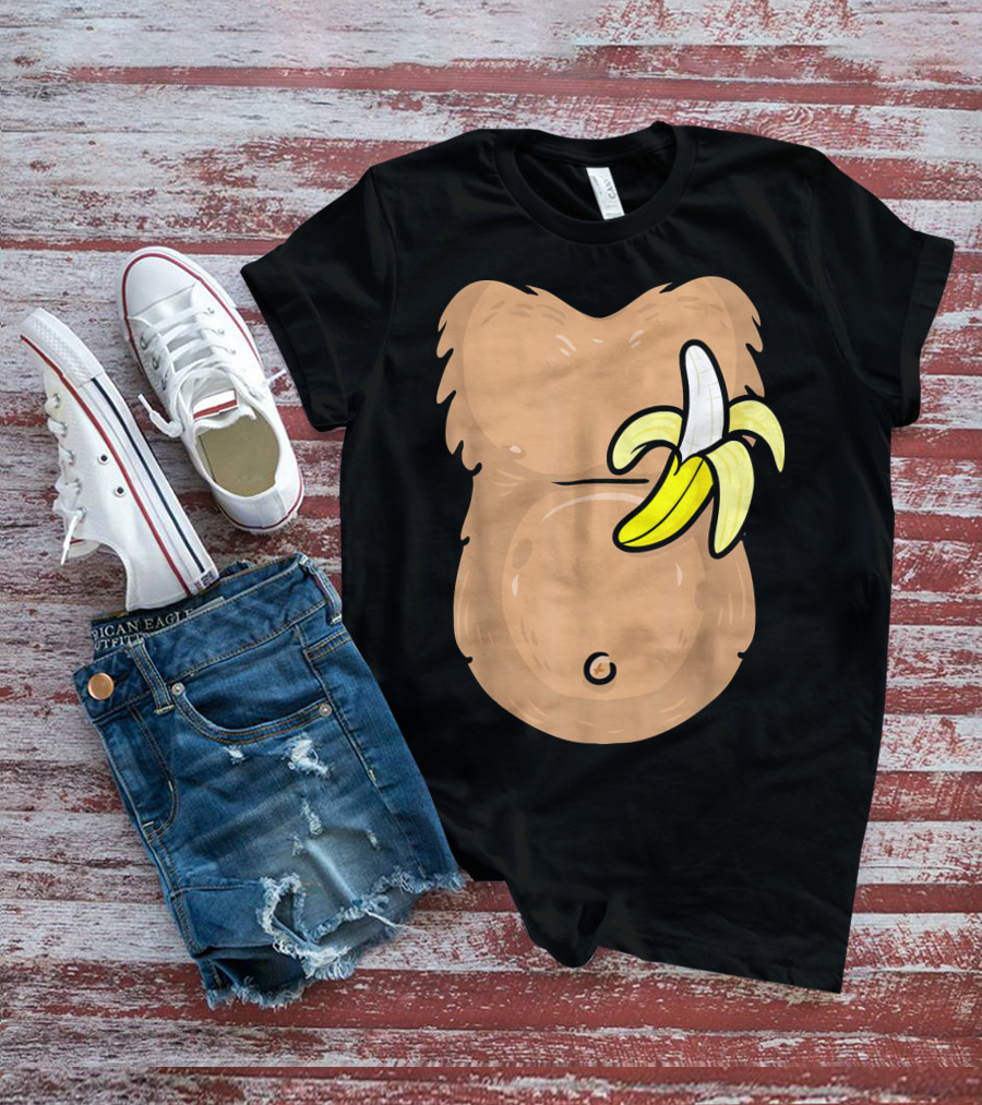 Monkey Costume Banana Belly T-Shirt
