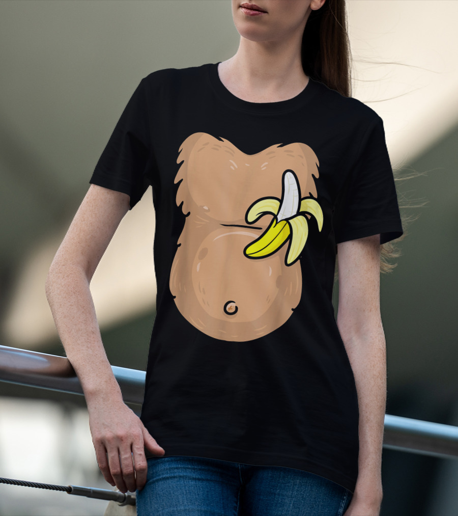 Monkey Costume Banana Belly T-Shirt