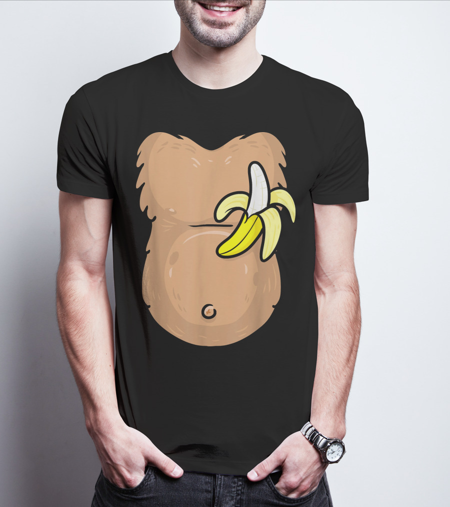 Monkey Costume Banana Belly T-Shirt