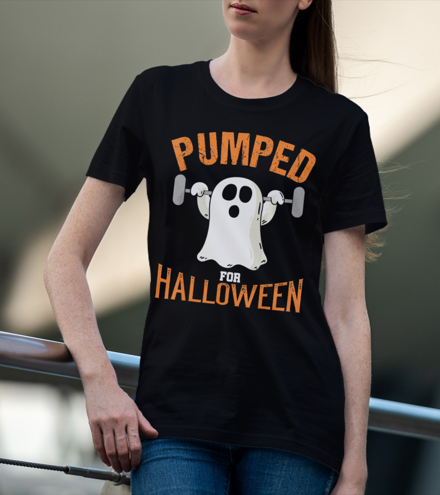 Pumped For Halloween Fitness Ghost T-Shirt
