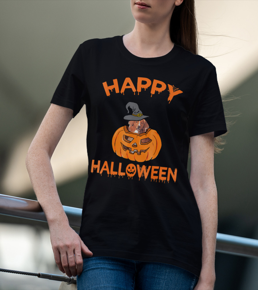 Happy Halloween Nova Scotia Duck Tolling Retriever Pumpkin T-Shirt
