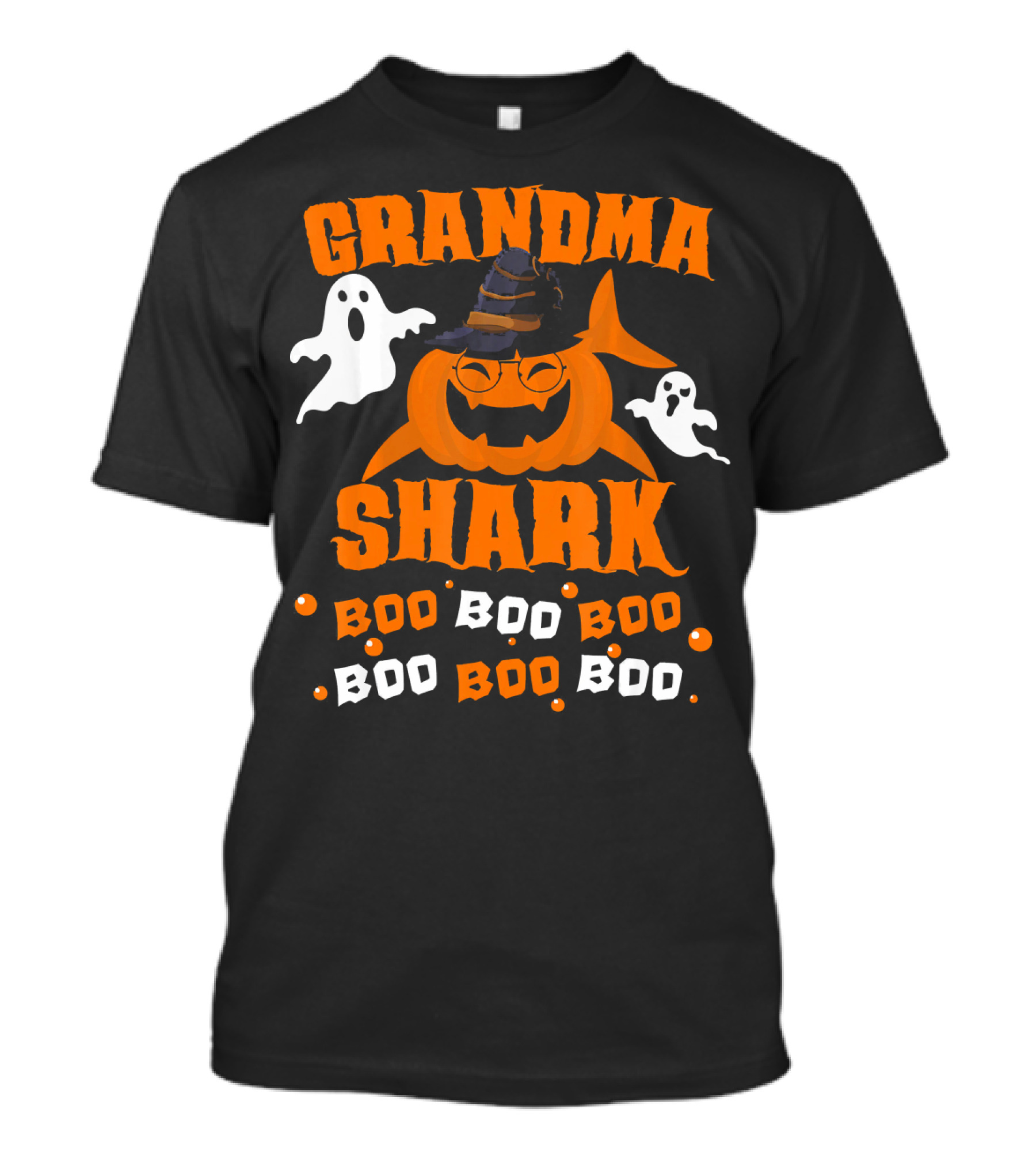 Grandma Shark Witch Boo Boo Boo Halloween Ghosts T-Shirt