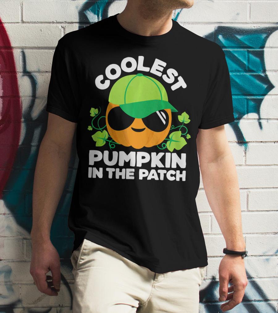 Coolest Pumpkin In The Patch Kids Pumpkin Patch Boys Or Girls Fall Co T-Shirt