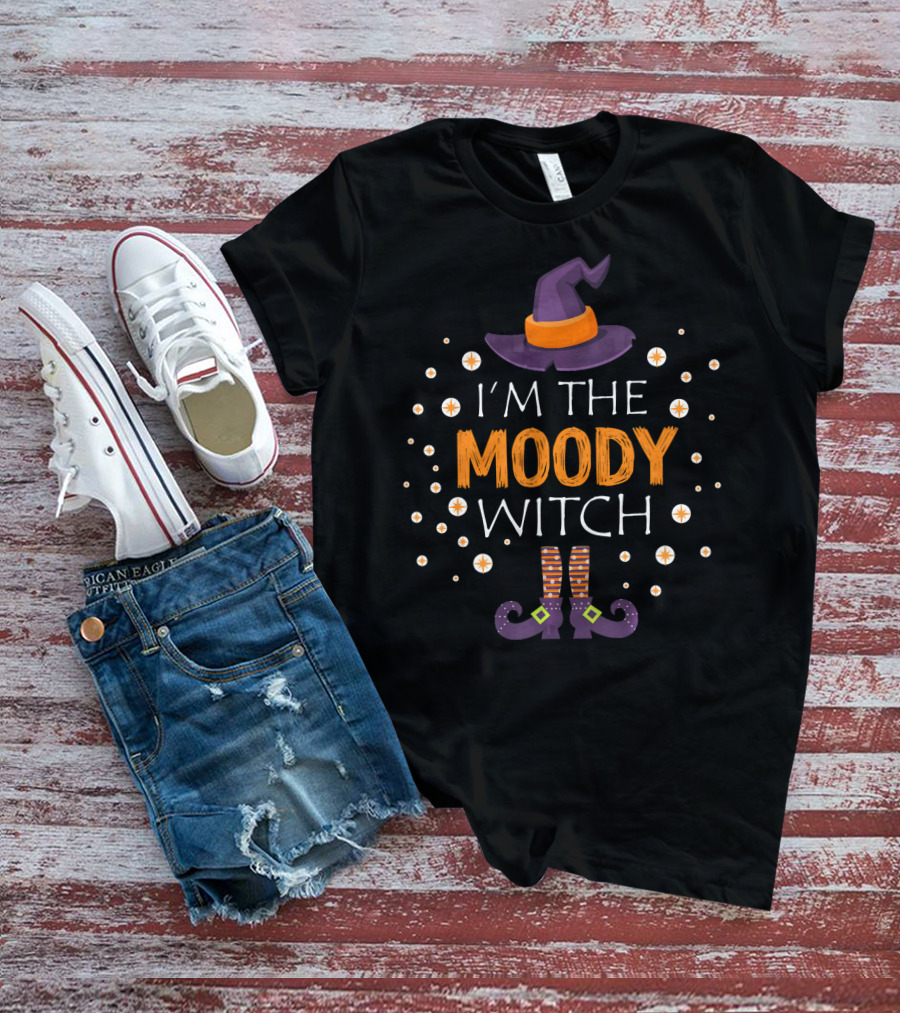I'm The Moody Witch Halloween Family Group Matching T-Shirt