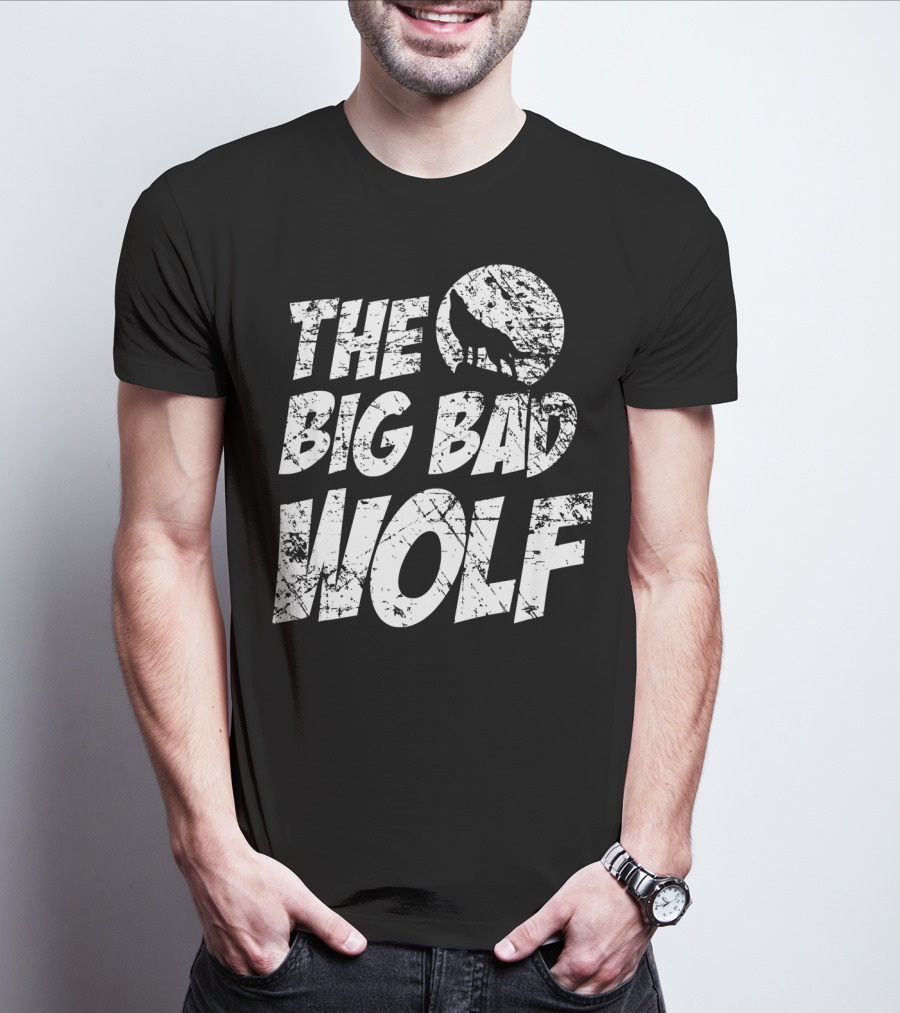 The Big Bad Wolf Howling Silhouette Moon T-Shirt
