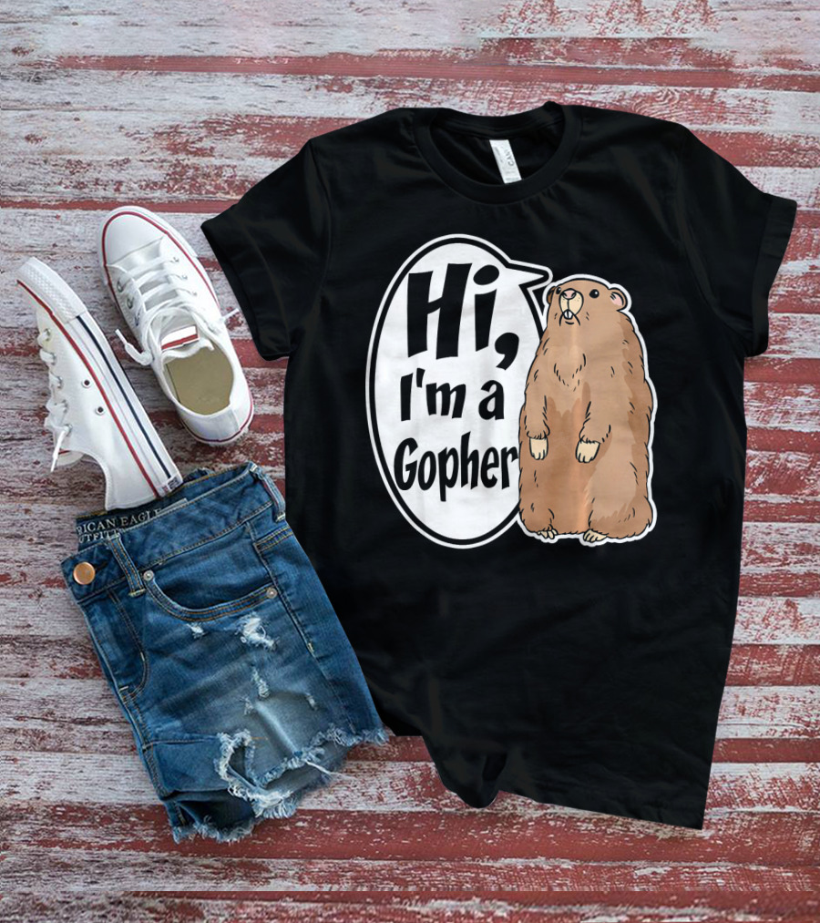Hi I'm A Gopher Funny Halloween Party Cos T-Shirt