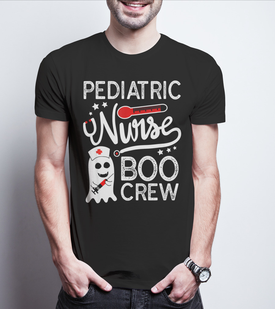 Pediatric Nurse Boo Crew Halloween Costume T-Shirt