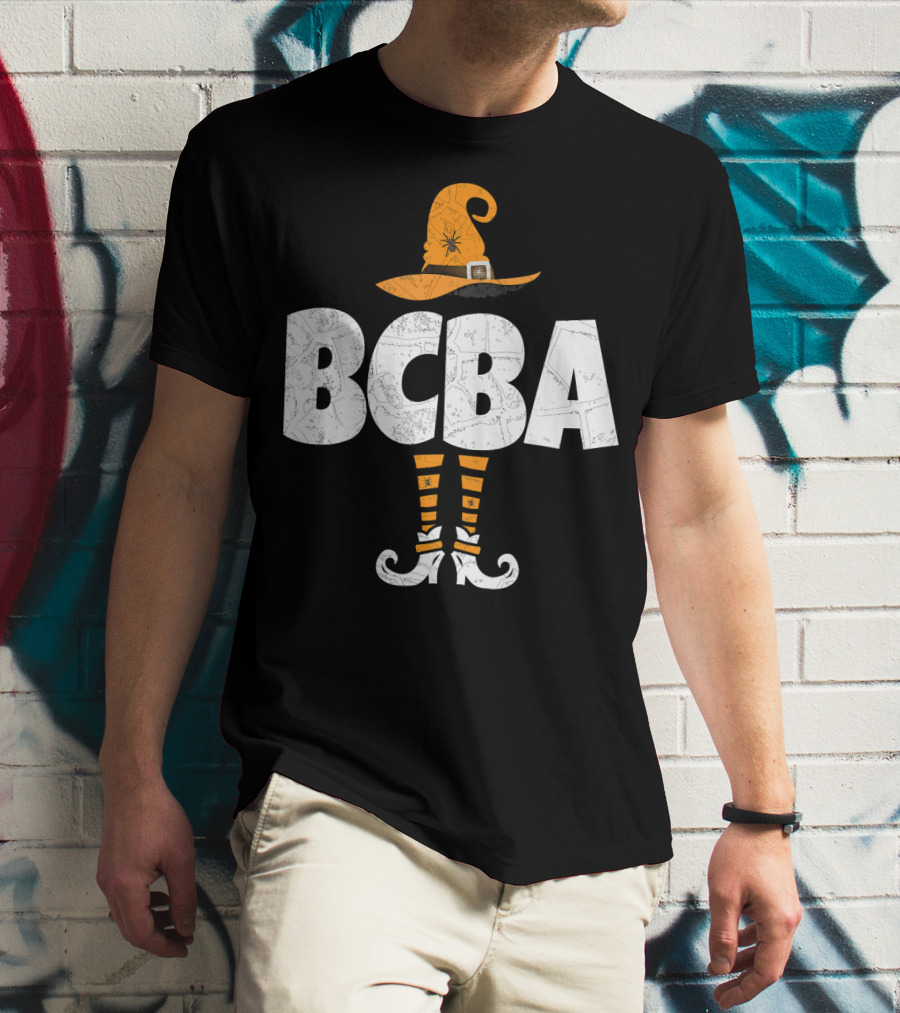 BCBA Witch Hat And Striped Socks Halloween T-Shirt